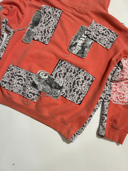 Peach/Coral Lace Hoodie