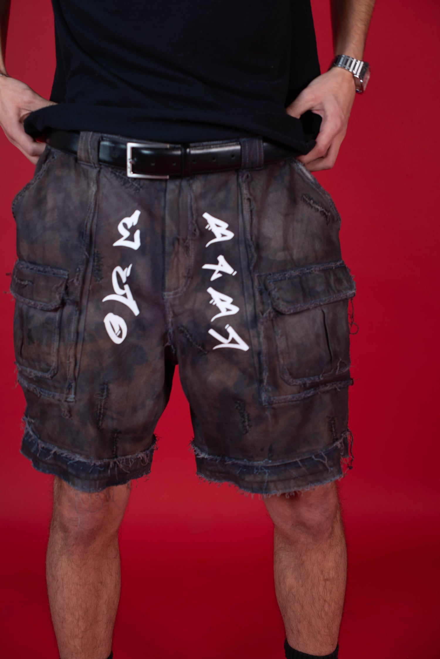 1-1 EB Dark tie-dye Shorts