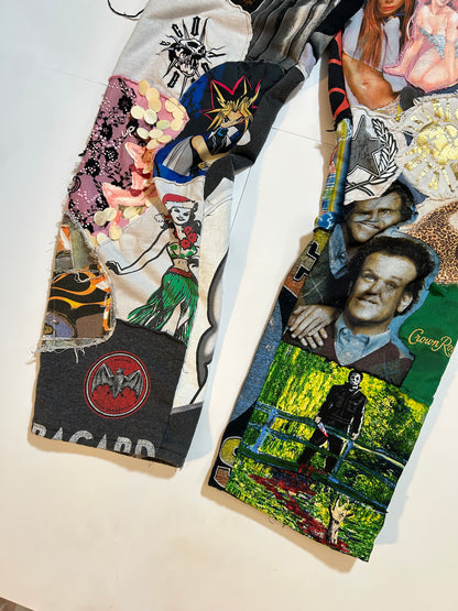 Muti Patch Work Pants