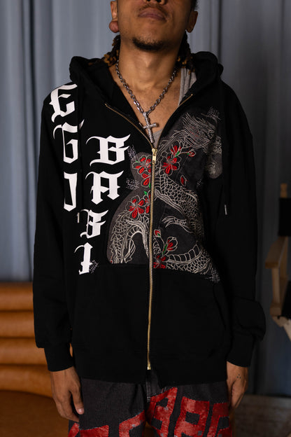 1-1 EB Dragon Embroidery Zip-Up