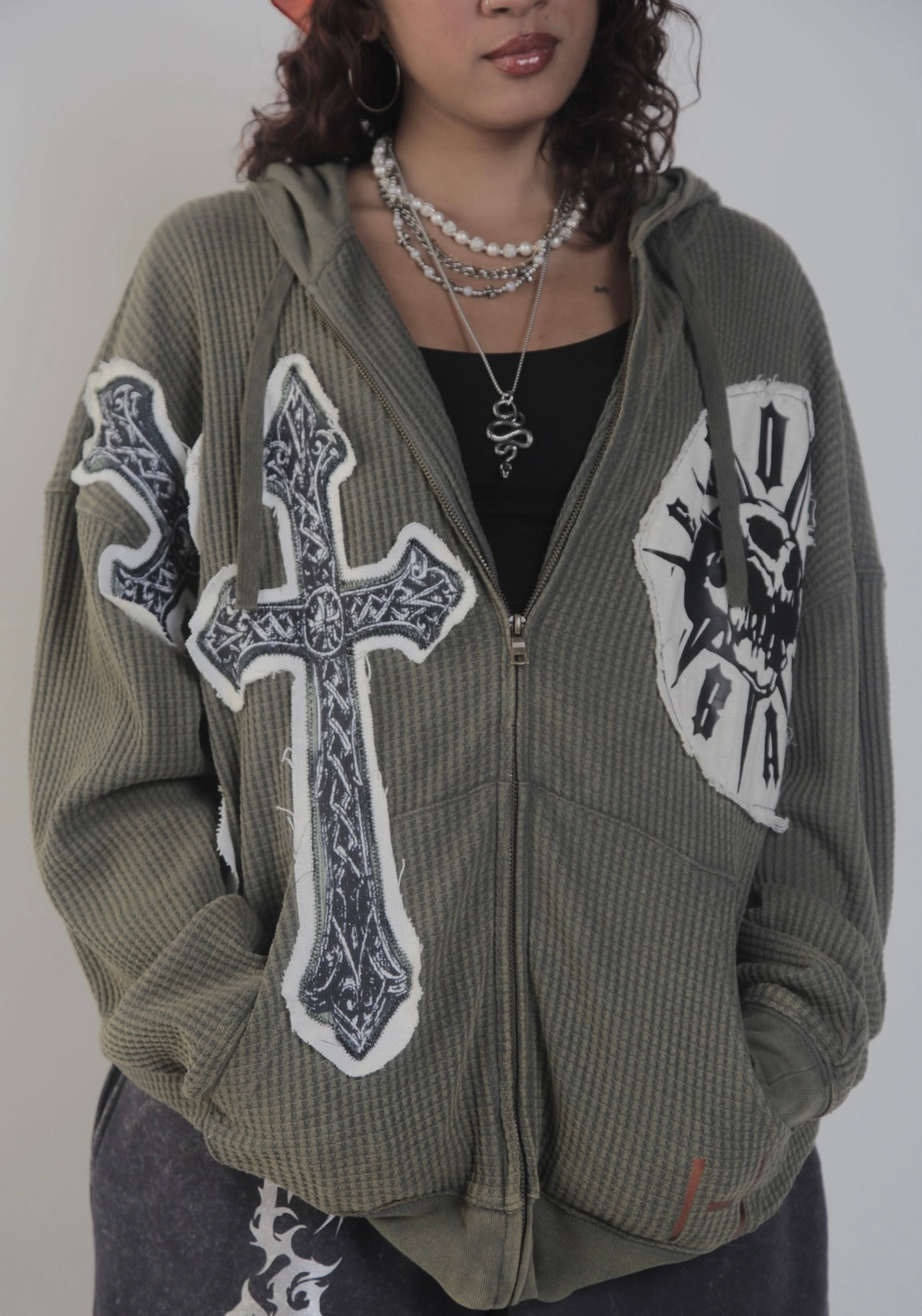 1-1 Green Cross Zip-up