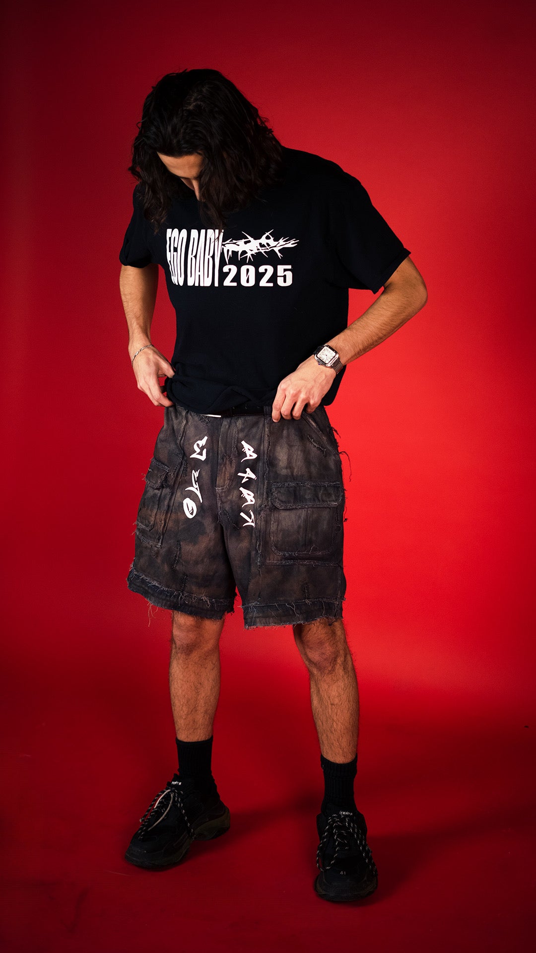 1-1 EB Dark tie-dye Shorts