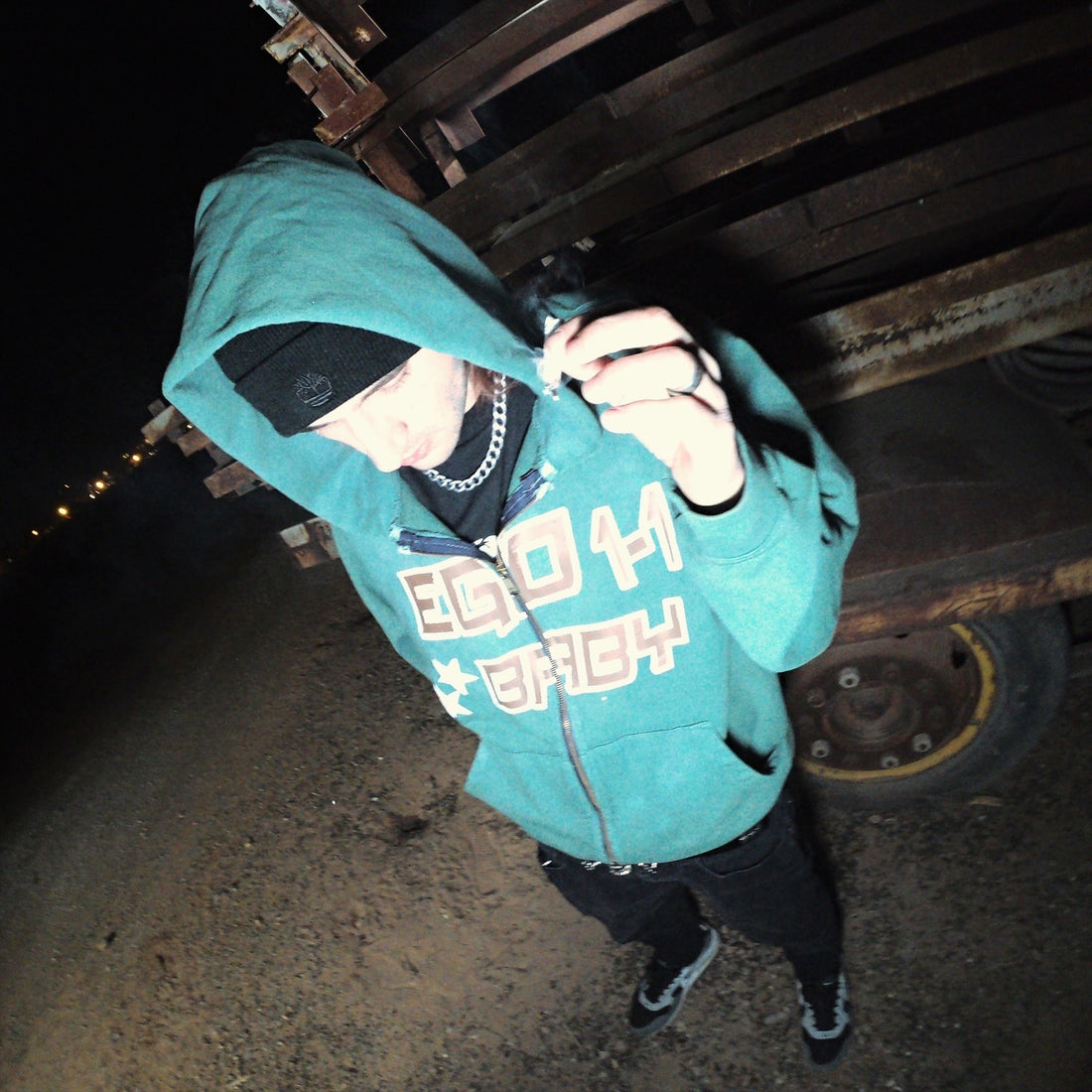 EGO BABY 1-1 GREEN PUFF PRINT ZIP UP