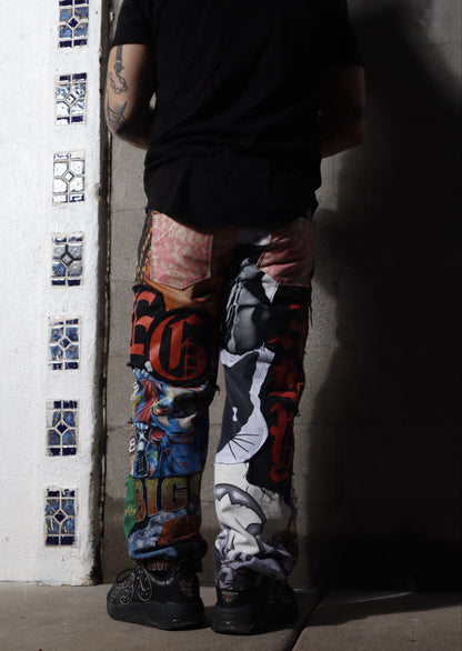 Muti Patch Work Pants