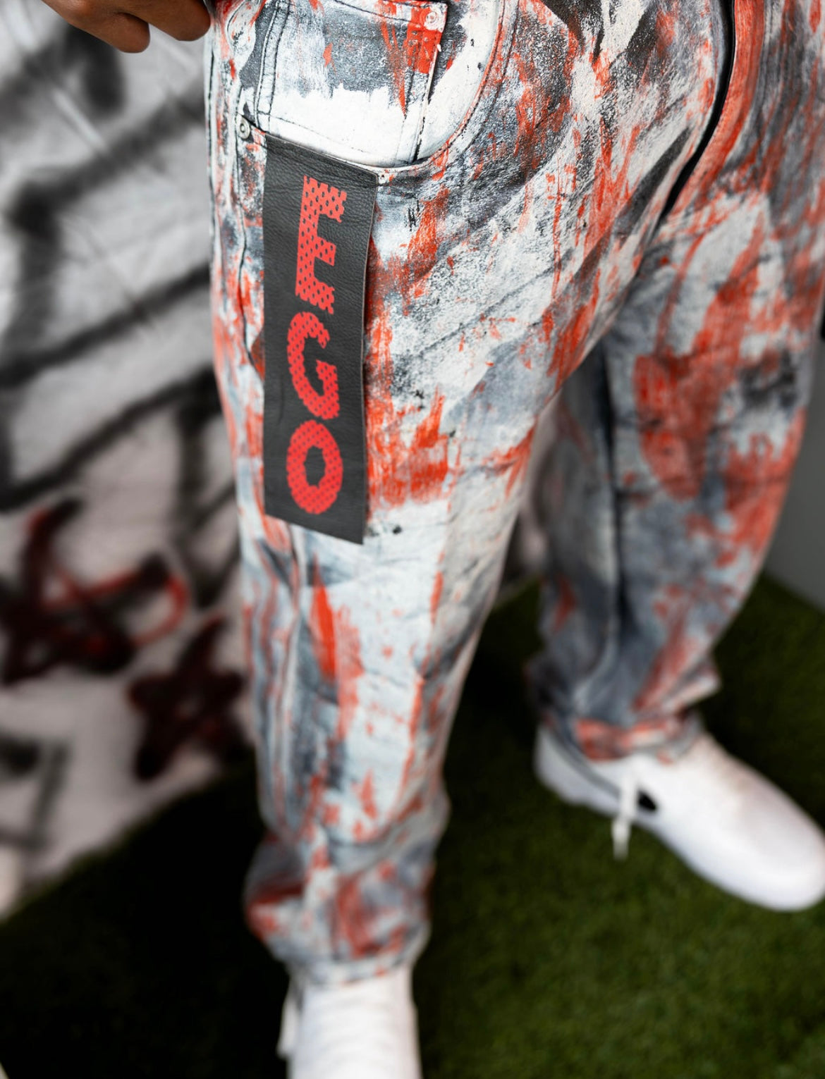 1-1 R/W black leather Pants