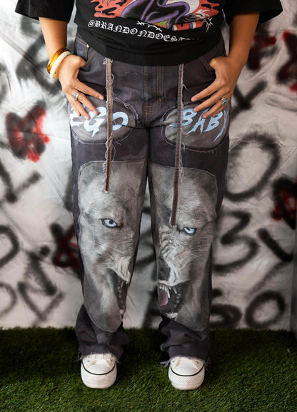 1-1 Wolf Double Knee Pants