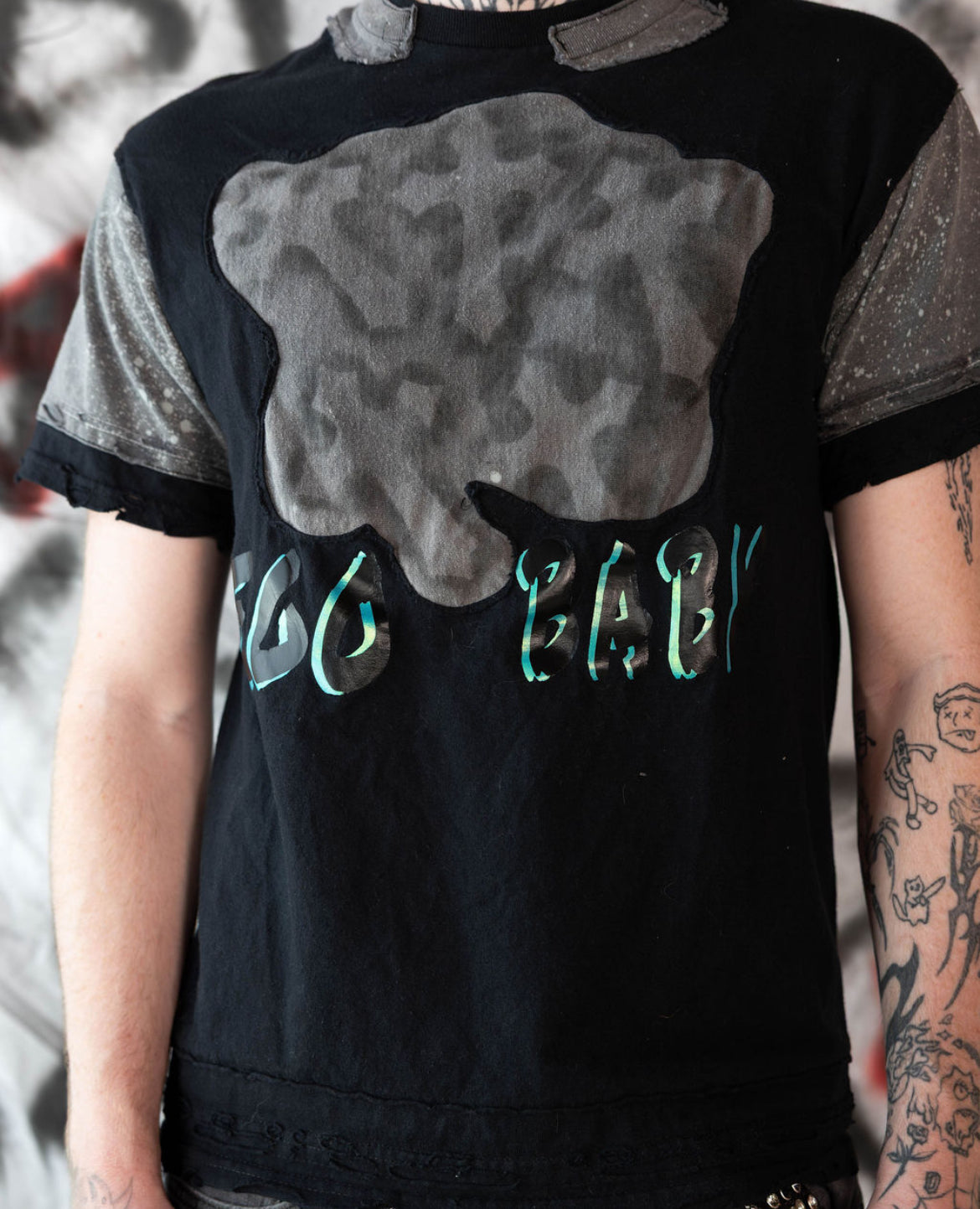 1-1 Cross splotch T-shirt