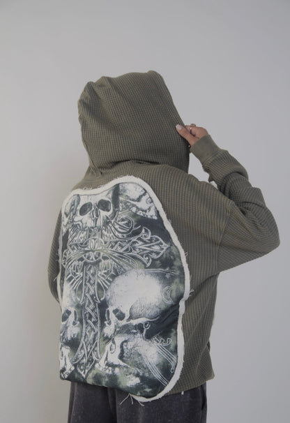 1-1 Green Cross Zip-up