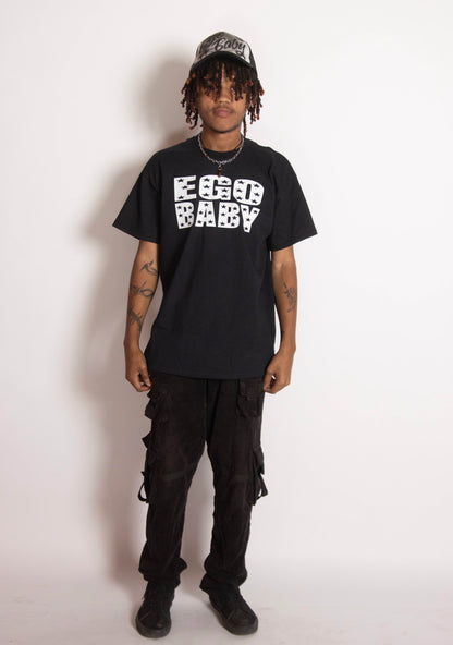 EGO BABY glow in the dark star text shirt