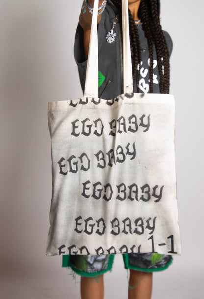EGO BABY 1-1 flame/skull tote bag
