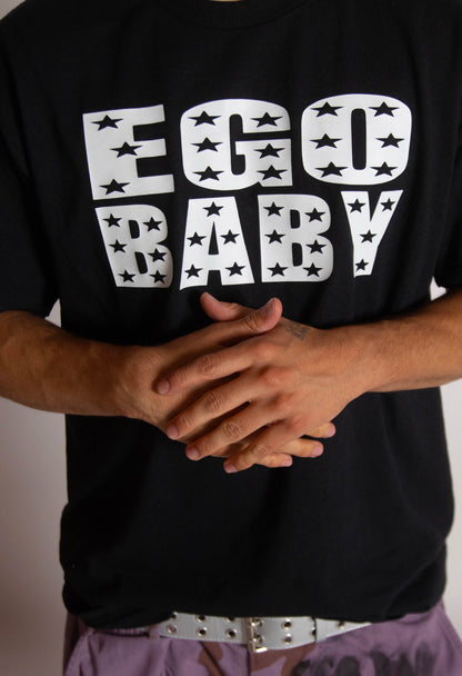 EGO BABY glow in the dark star text shirt