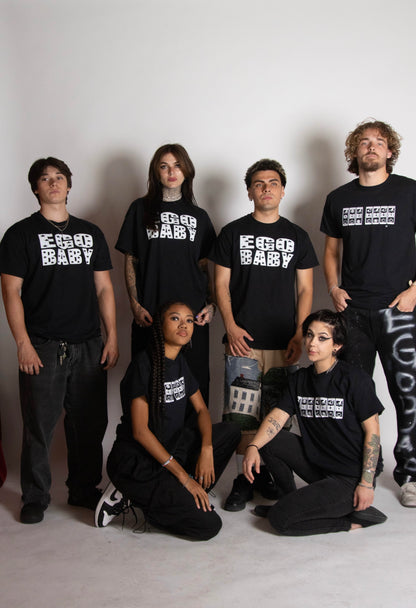 EGO BABY glow in the dark star text shirt