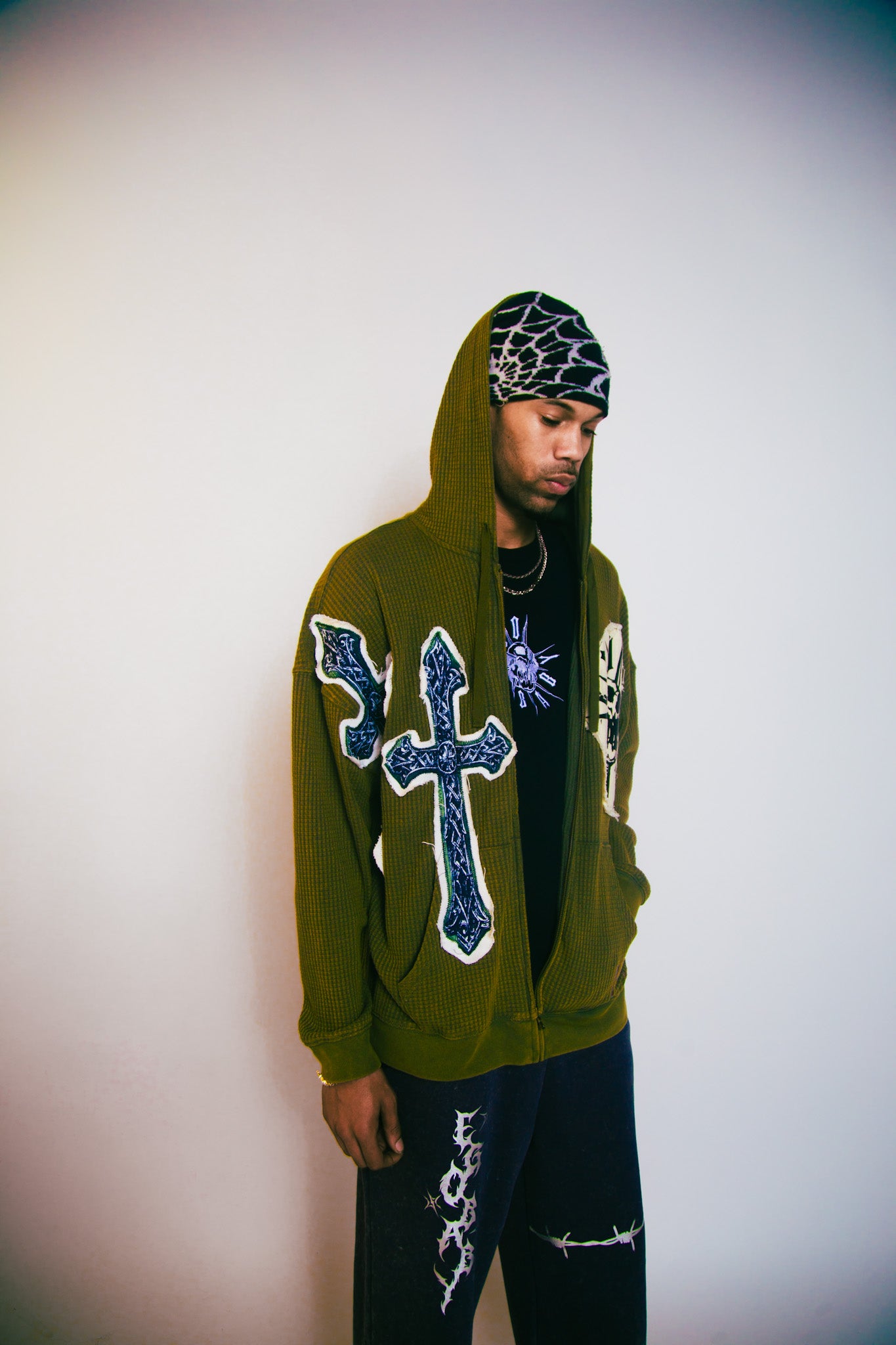 1-1 Green Cross Zip-up