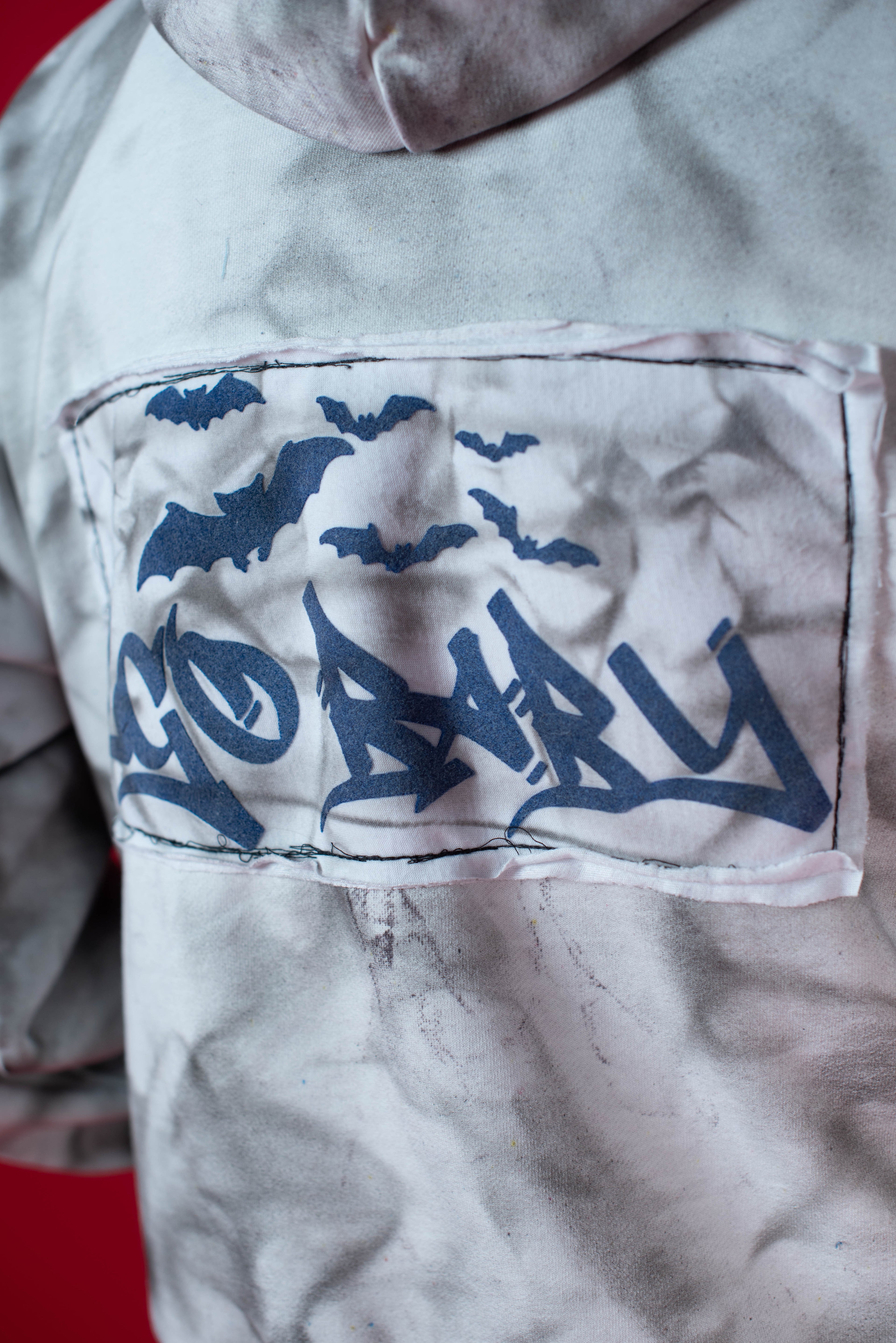 1-1 EB Dirty White Patchwork Zip-Up